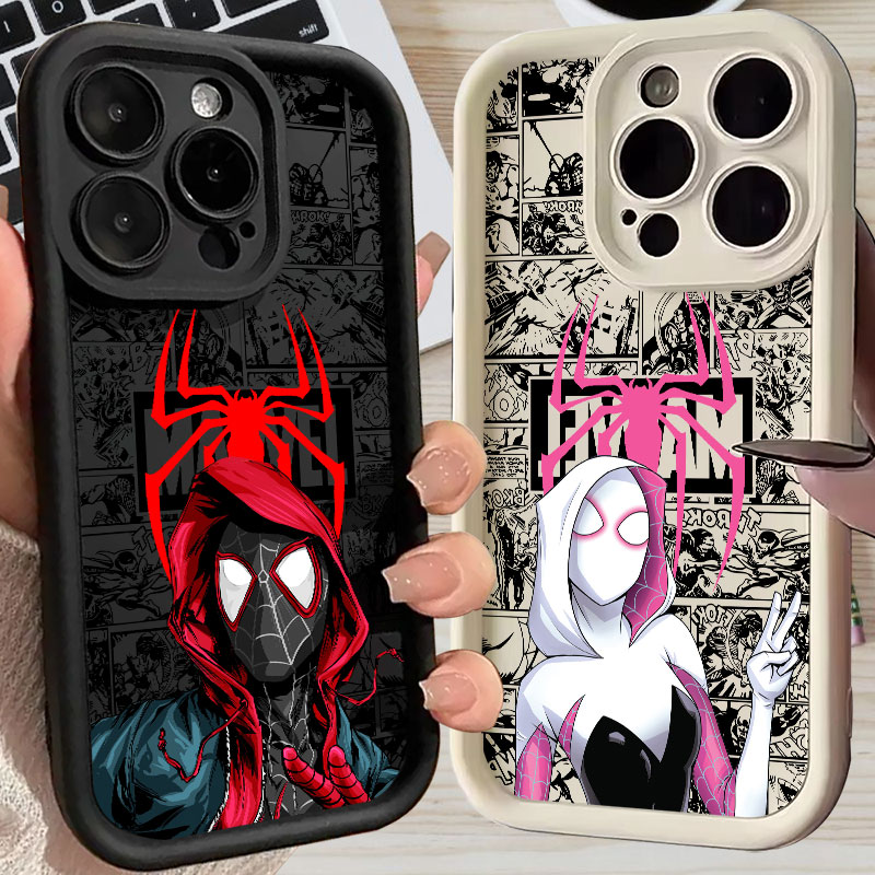 Phone Cases For Iphone 15 - Casing Spiderman Miles Morales Gwen Marvel