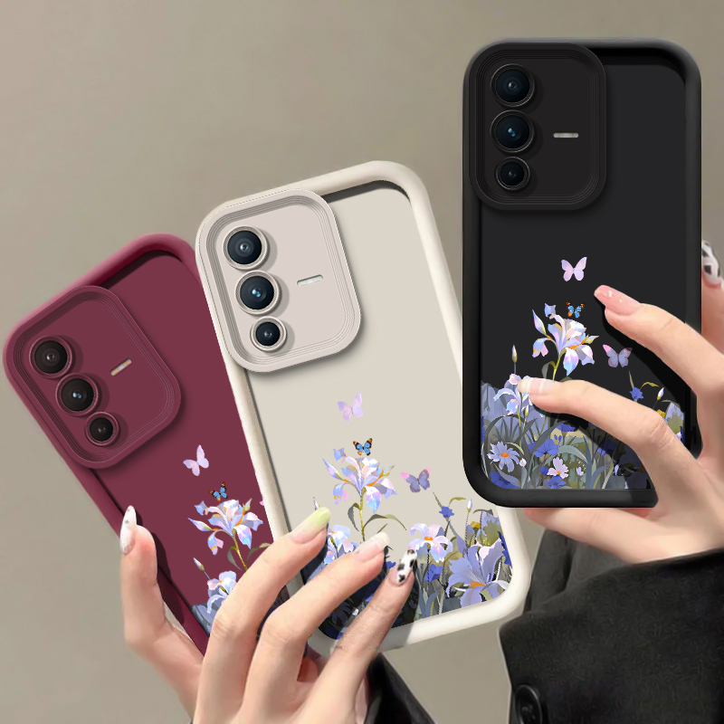 Phone Cases Vivo - Casing Ponsel Motif Bunga Kupu-kupu untuk