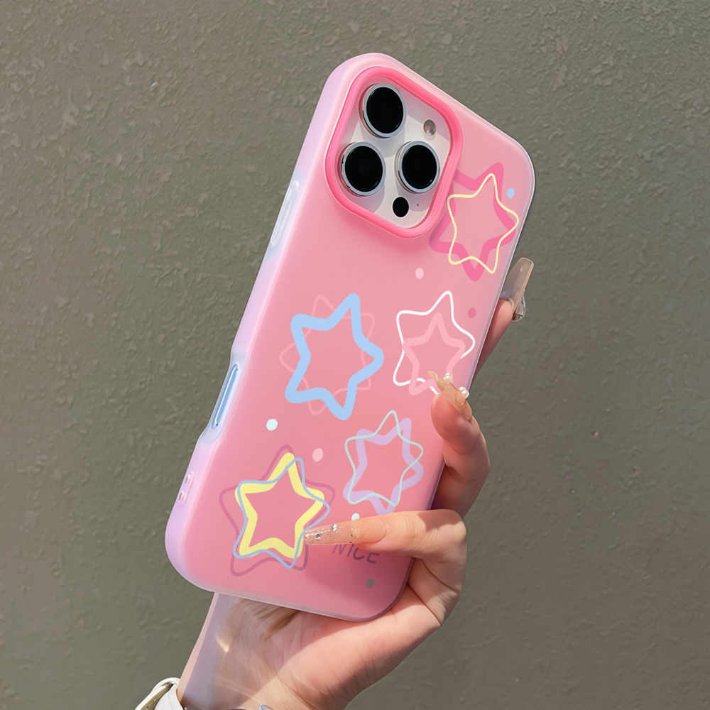 Samsung Galaxy A55 - Casing Ponsel Kawaii Outlines Star Jelly