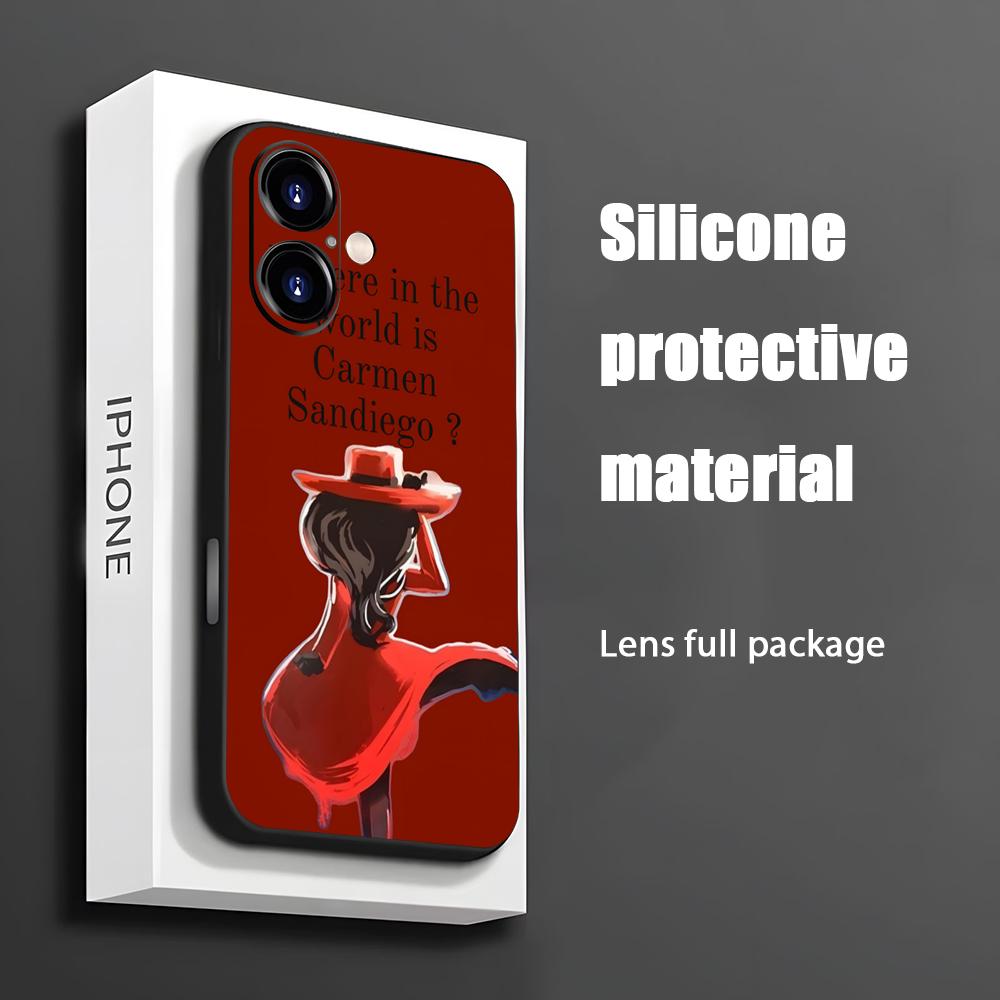Phone Cases For Iphone 15 - Casing Ponsel Kartun Carmen Sandiego Populer