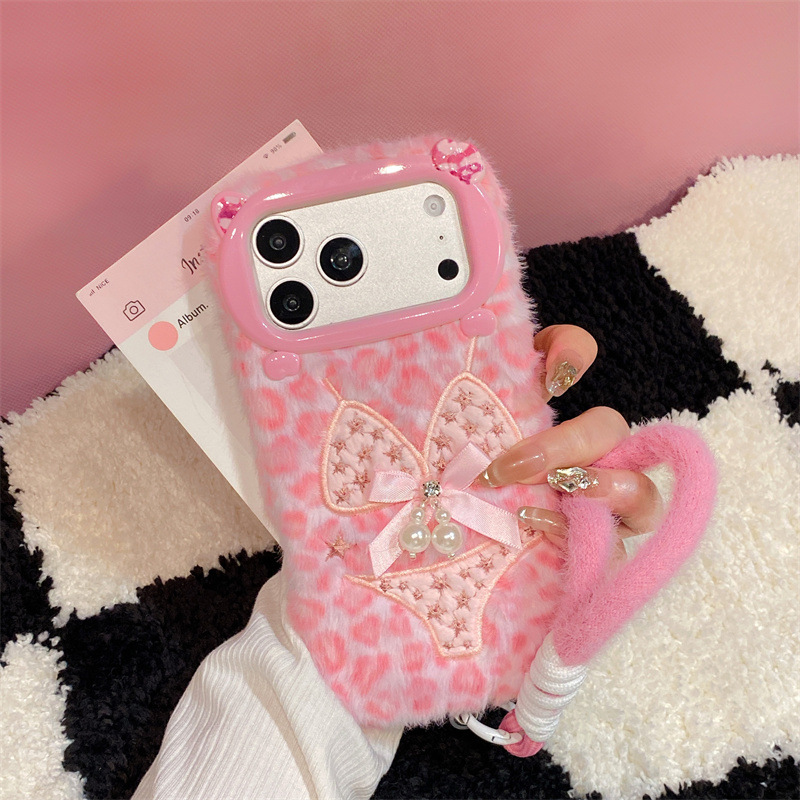 Phone Cases For Iphone 15 - Casing HP Mewah Motif Bikini Leopard