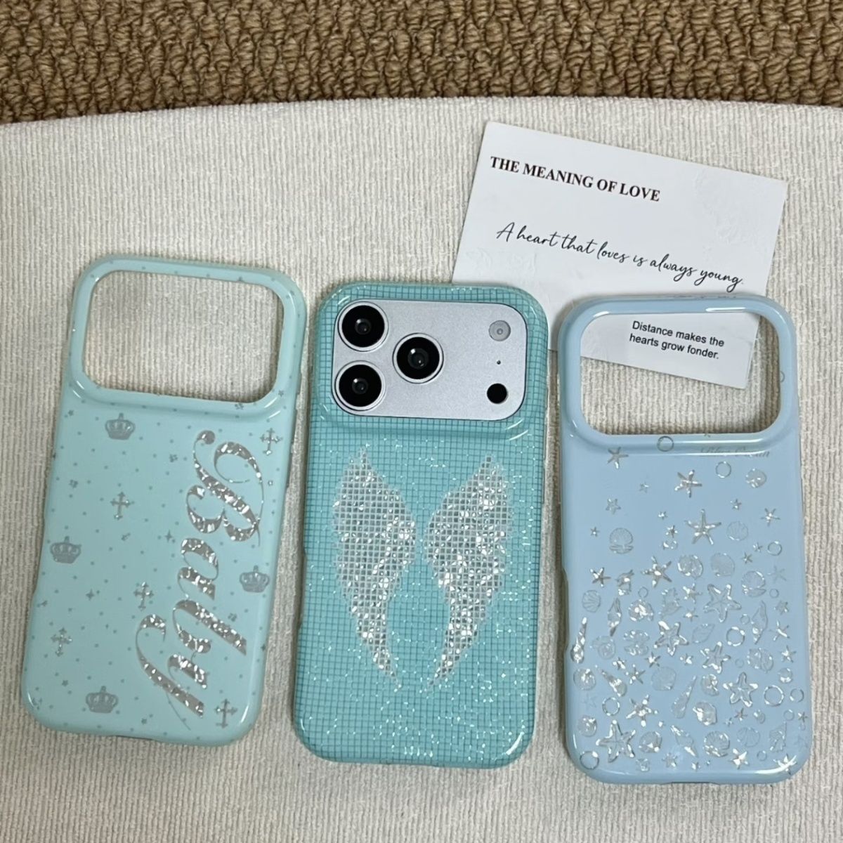Phone Cases Popular - Casing Ponsel Korea Warna Mint Motif