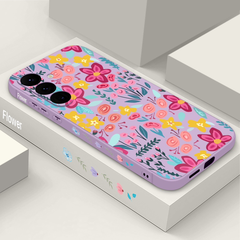Phone Cases Galaxy A17 - Casing Ponsel Pola Bunga Floral Untuk