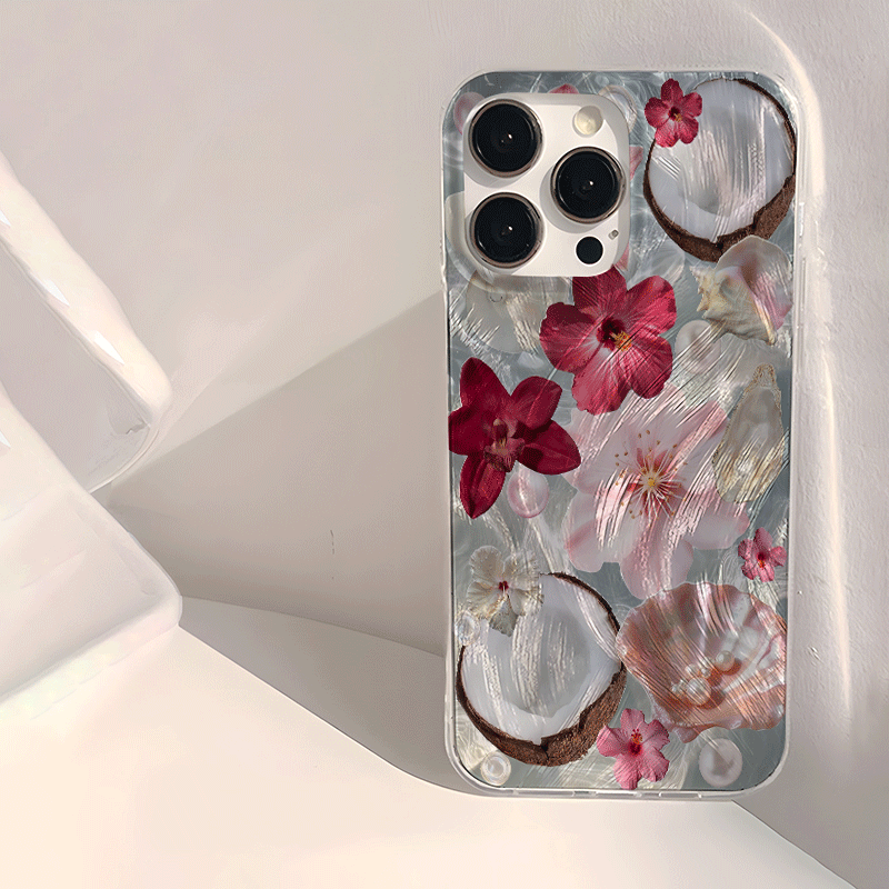 Phone Cases Beach - Casing Ponsel PC Pelindung Kamera Untuk