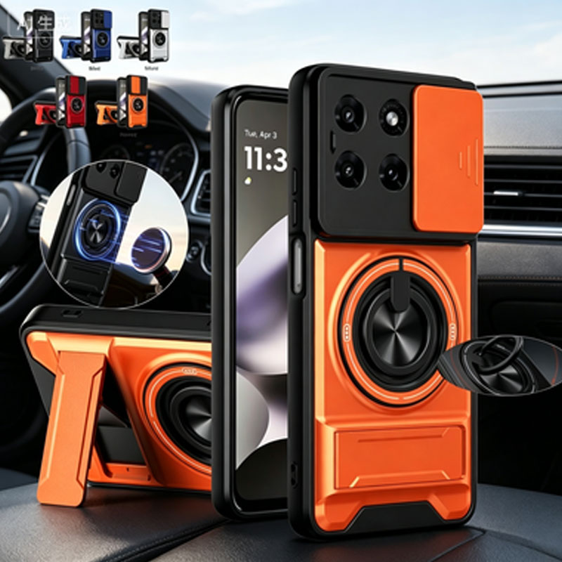Phone Cases Moto G - Casing Penyangga Mobil Magnetik Bawaan untuk