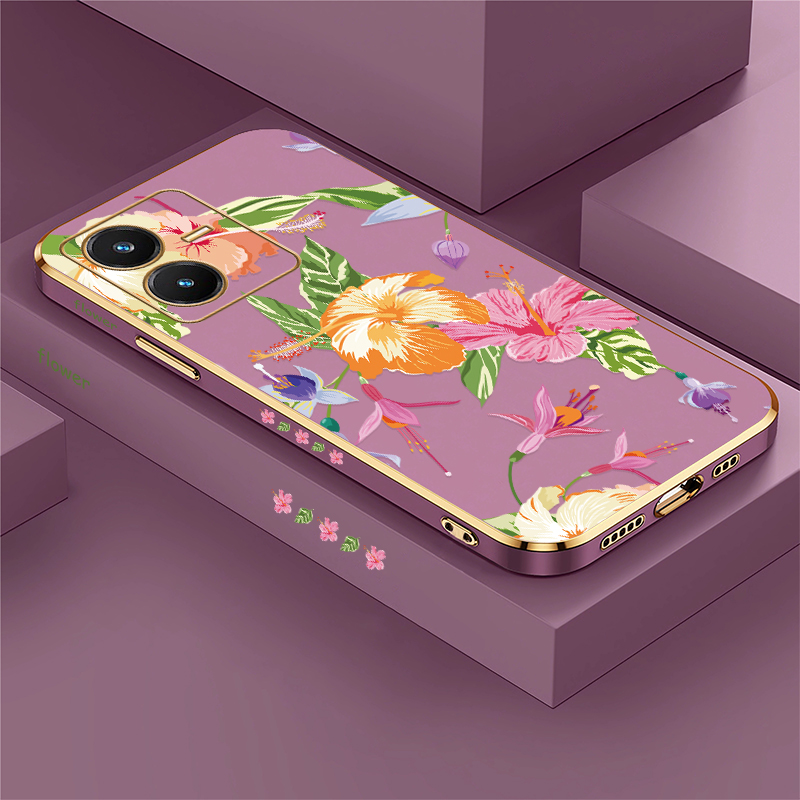 Phone Cases Vivo - Casing Ponsel Pelindung Silikon Motif Bunga