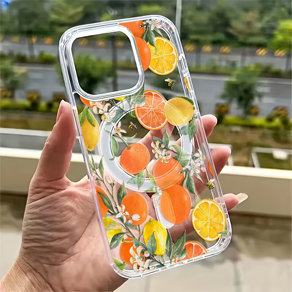 Clear Magsafe Case - Casing Ponsel Lemon Musim Panas untuk
