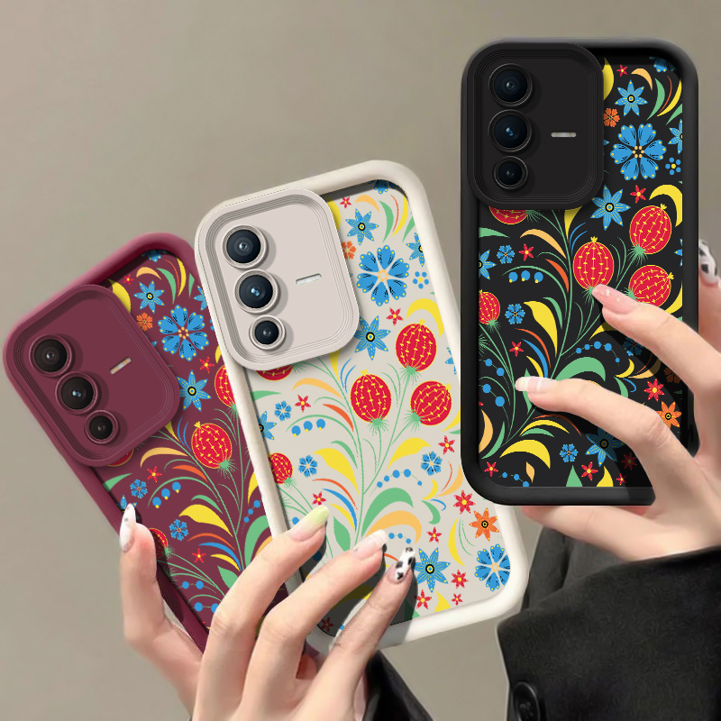 Phone Cases Vivo - Casing Ponsel Bunga untuk Vivo V70
