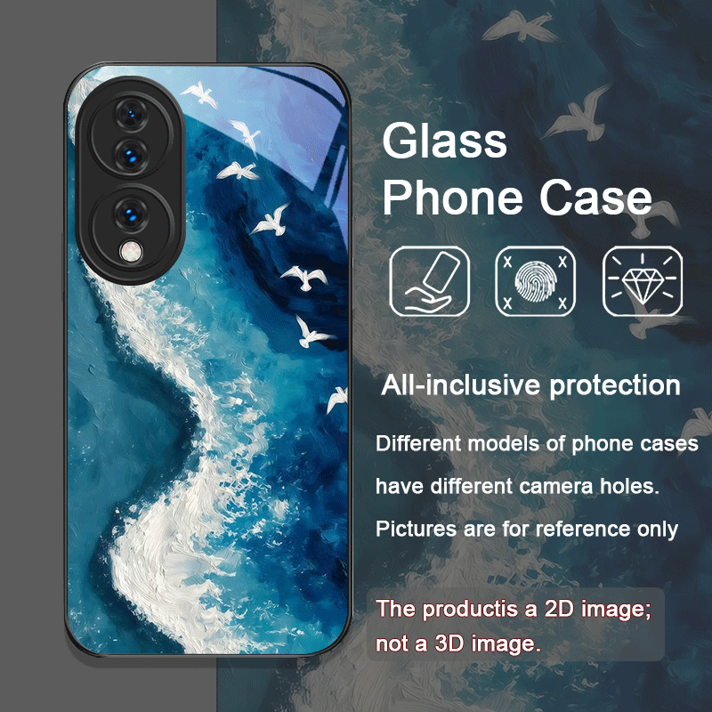 Casing Ponsel Kaca Tempered Ce - Phone Cases Beach ulasan dan harga