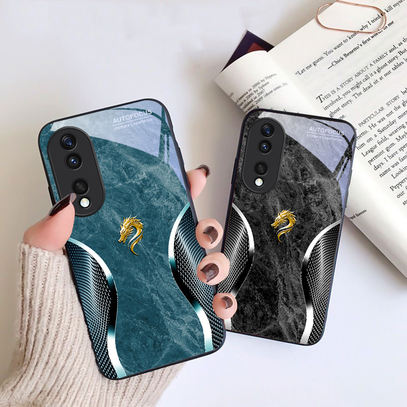 Casing ponsel kaca hitam Silve - Phone Cases Honor ulasan dan harga