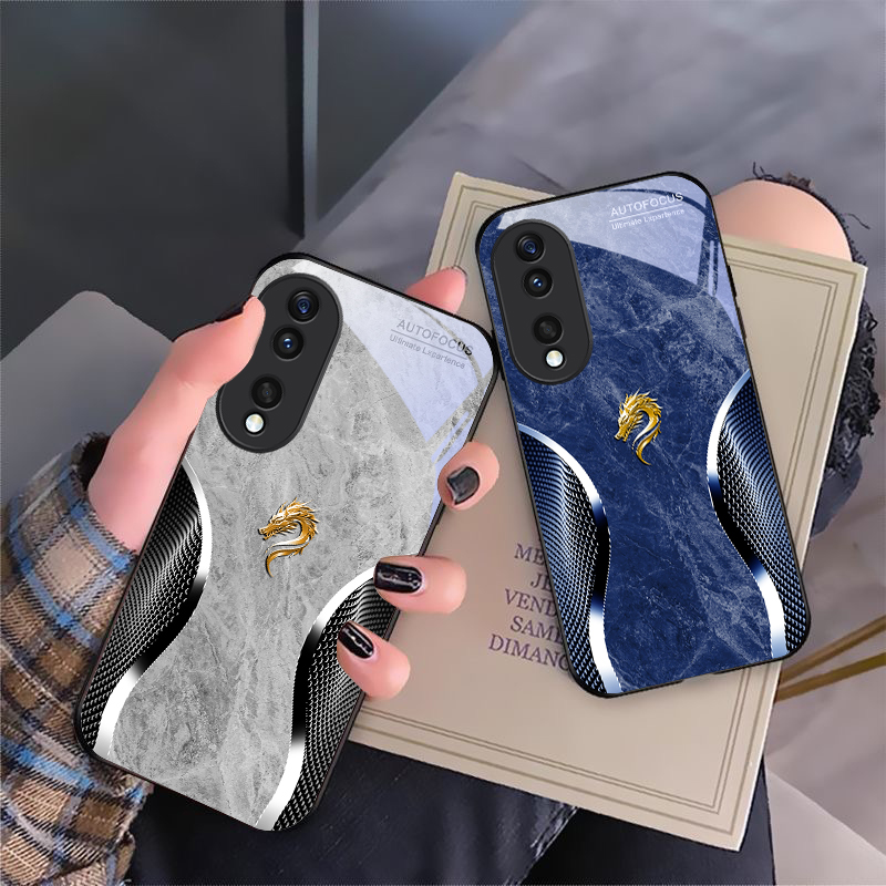 Casing ponsel kaca hitam Silve - Phone Cases Honor ulasan dan harga