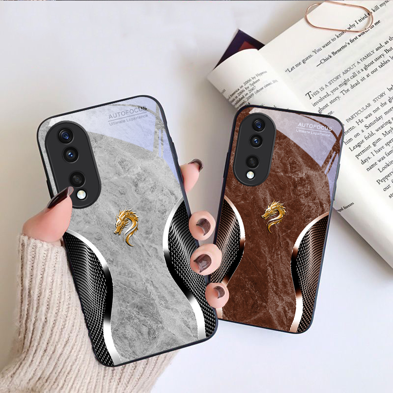 Casing ponsel kaca hitam Silve - Phone Cases Honor ulasan dan harga