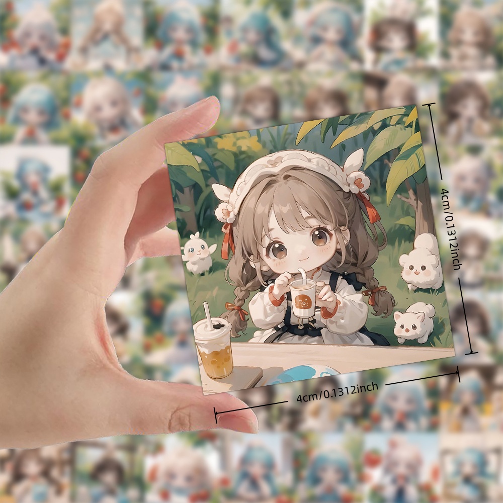 60 Buah Stiker Kartun Gadis Bu - Phone Cases You Can Design ulasan dan harga