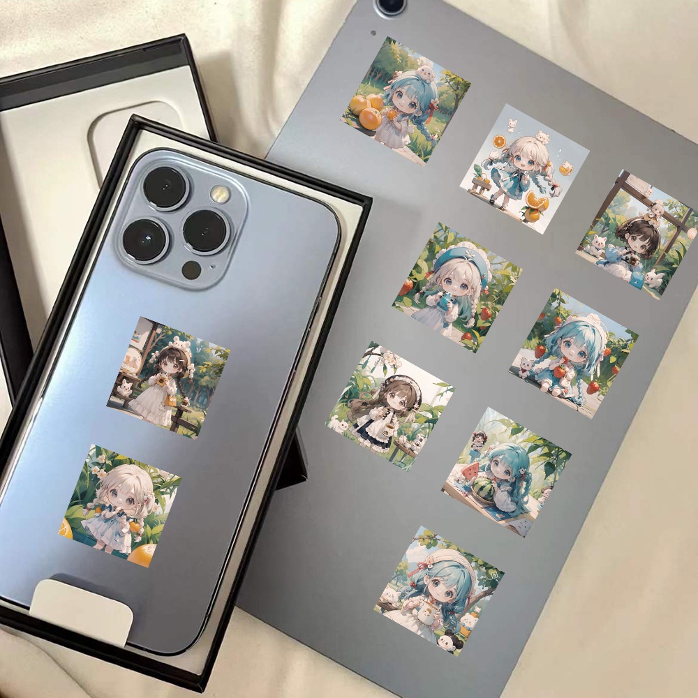 60 Buah Stiker Kartun Gadis Bu - Phone Cases You Can Design ulasan dan harga