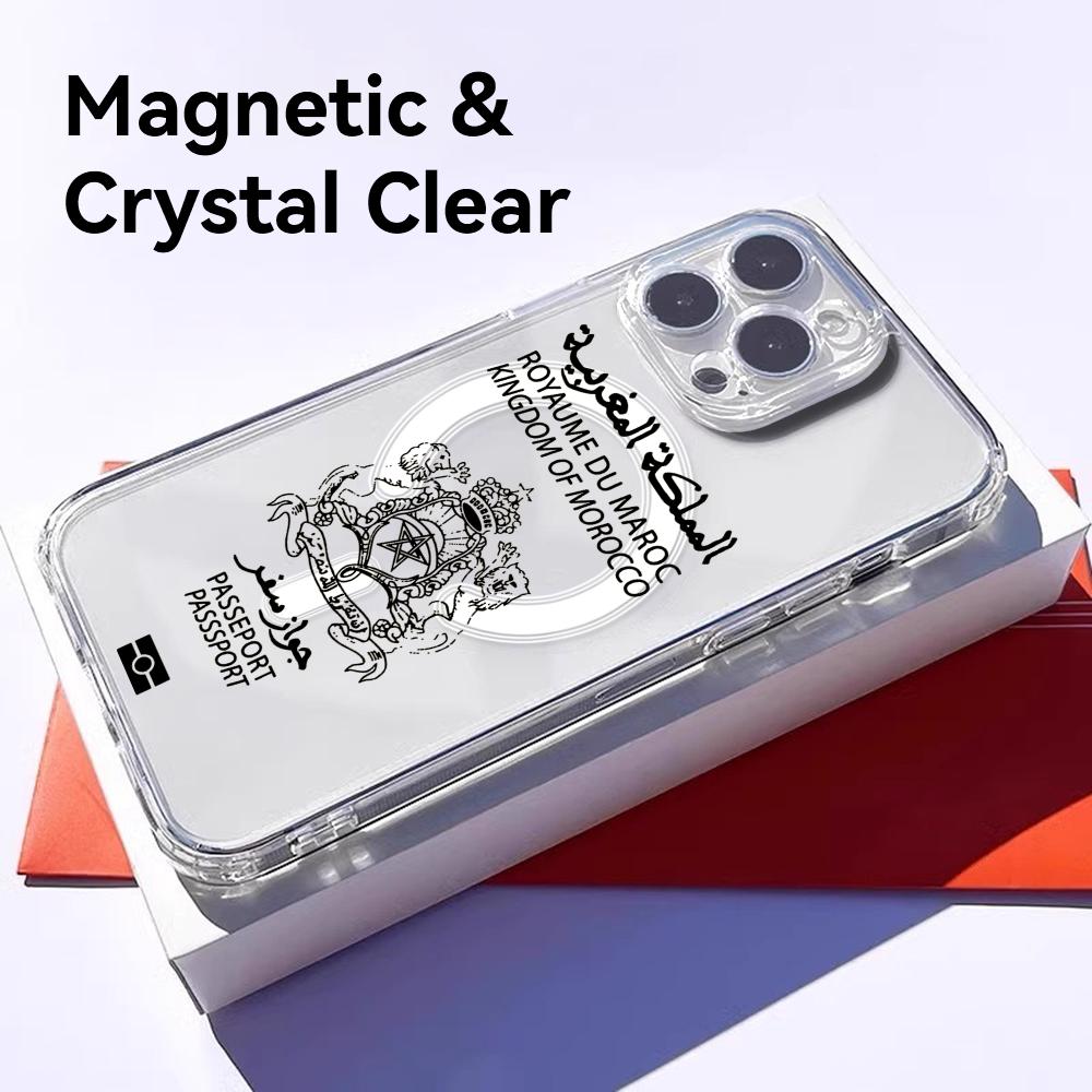 Casing Ponsel Paspor Maroko Ke - Clear Magsafe Case ulasan dan harga
