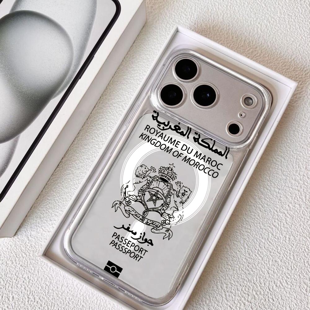 Casing Ponsel Paspor Maroko Ke - Clear Magsafe Case ulasan dan harga