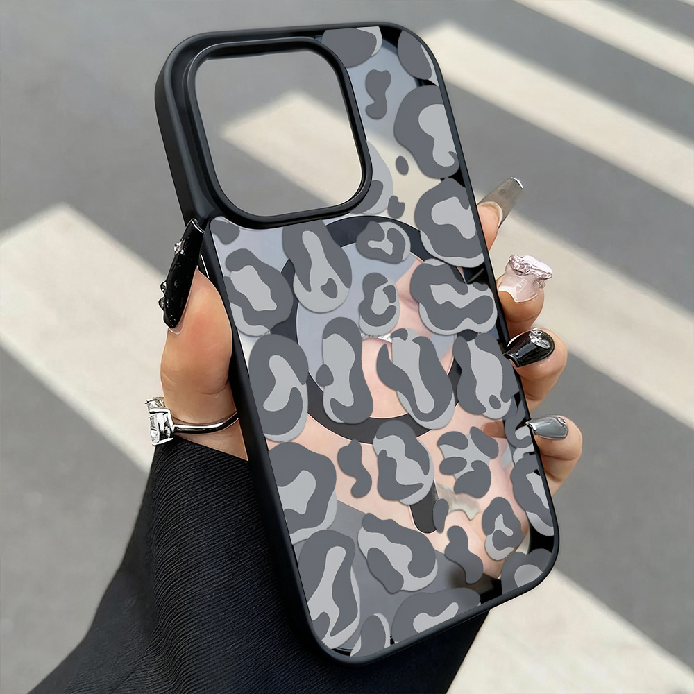 Casing Pola Cetak Macan Tutul  - Clear Magsafe Case ulasan dan harga