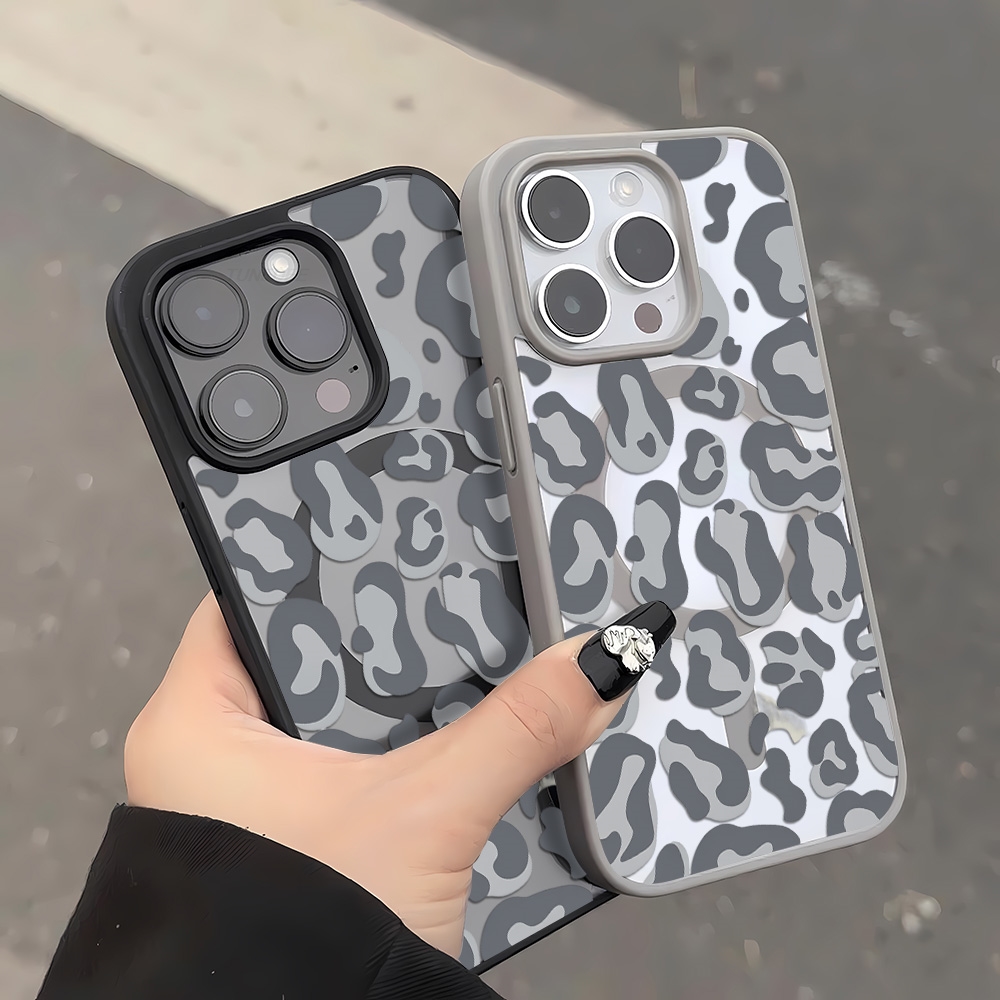 Casing Pola Cetak Macan Tutul  - Clear Magsafe Case ulasan dan harga