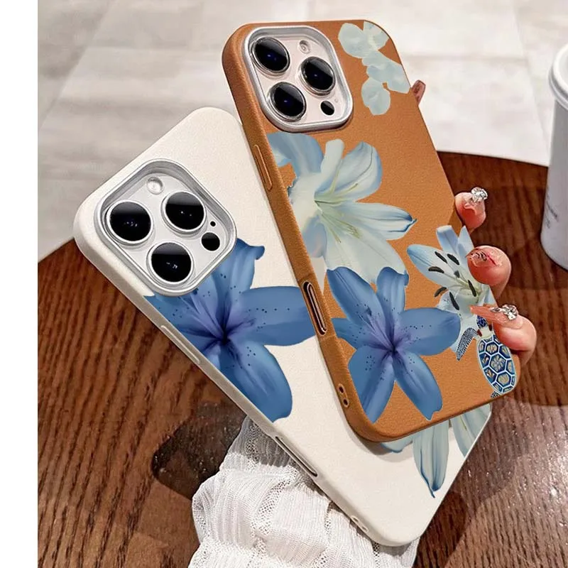 Casing Ponsel Pola Mode Lily B - Phone Cases Blue ulasan dan harga