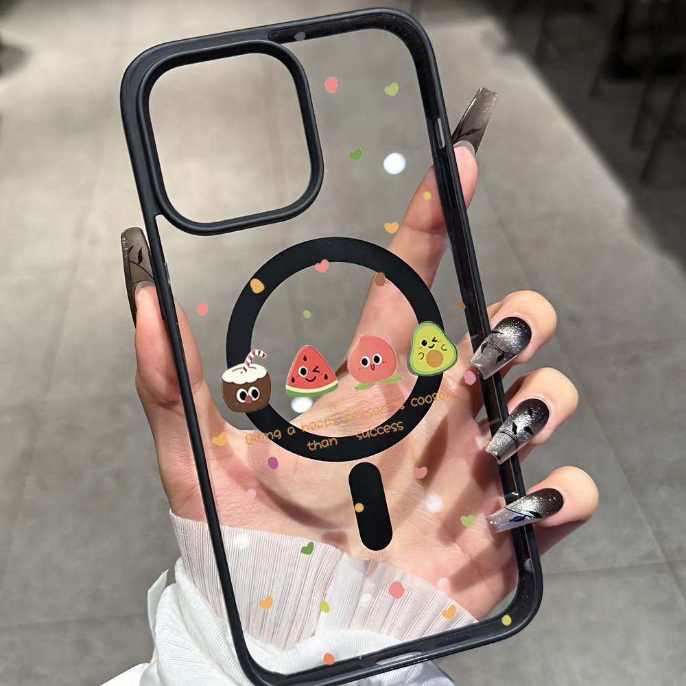 Casing Transparan Motif Ceri L - Clear Magsafe Case ulasan dan harga