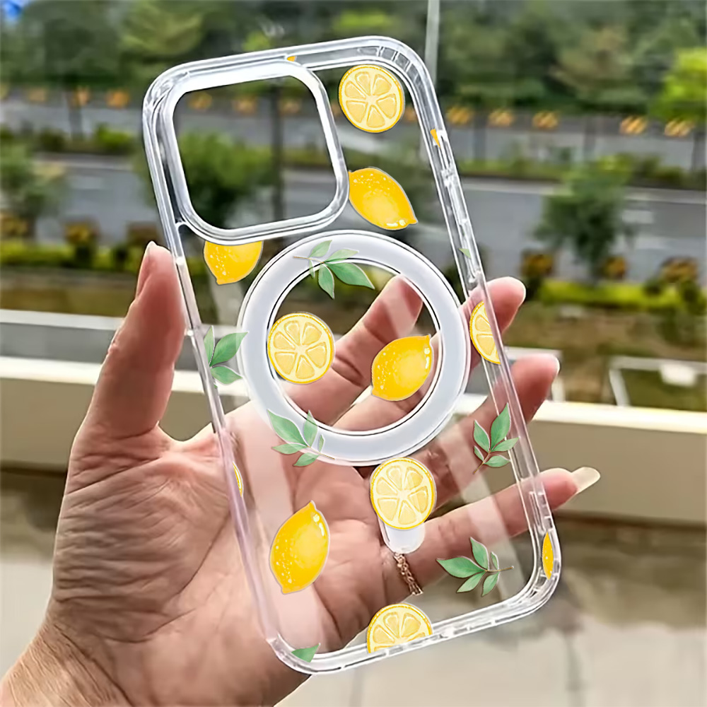 Casing Ponsel Lemon Musim Pana - Clear Magsafe Case ulasan dan harga
