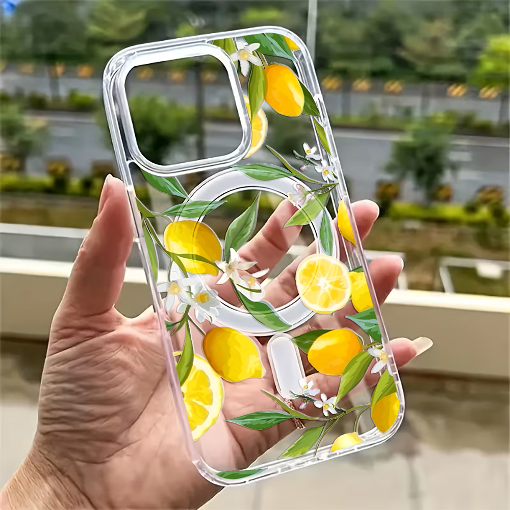 Casing Ponsel Lemon Musim Pana - Clear Magsafe Case ulasan dan harga