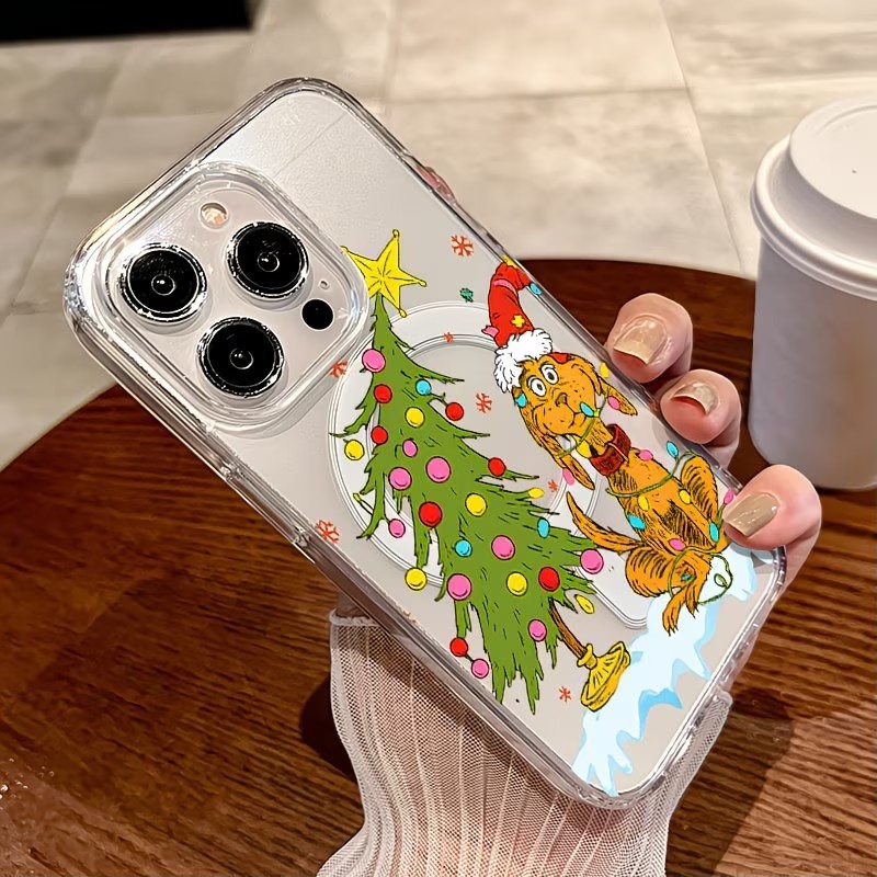 Casing Ponsel Tema Natal Anak  - Clear Magsafe Case ulasan dan harga